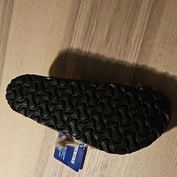 Birkenstock Mayari Shearling Oiled Leather brown Sandals Size 36 new - Picture 5 of 6